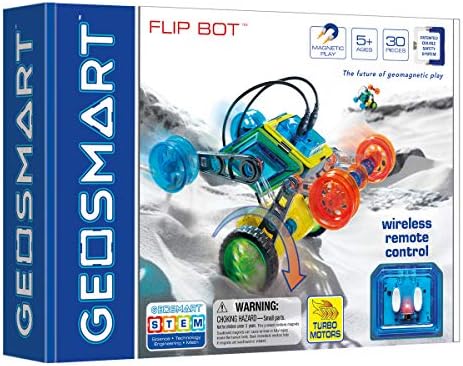 GeoSmart Flip Bot - Build Remote-Controlled GeoMagnetic Vehicles with This STEM Focused Magnetic Construction Set Featuring Rechargeable Turbo Motors - Image 3