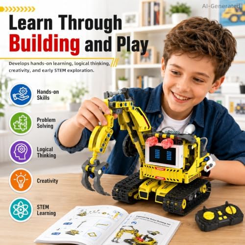 5 in 1 Robot Building Set with RC & APP for Boys Kids Ages 8-14 - Image 3