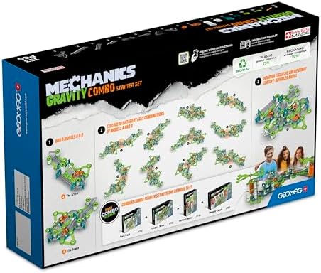 Geomag Gravity Classic Mechanics Magnetic Toys for Kids Ages 8+, 153pc Educational STEM Magnets for Kids - Swiss-Made Magnetic Blocks, Tiles and Building Toys from 100% Recycled Plastic - Image 2