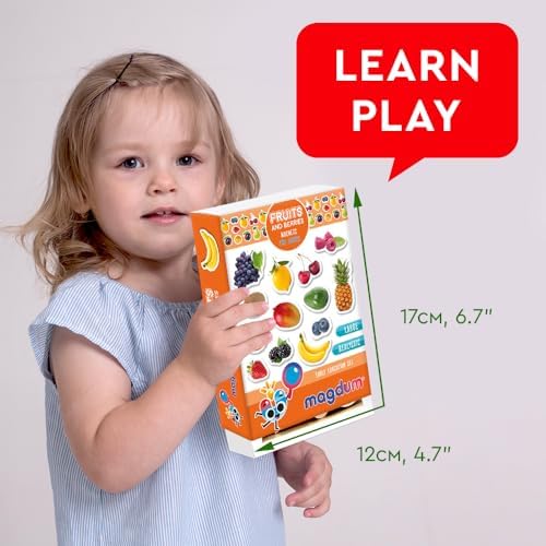 Fridge Magnets for Kids – Big 25 Fruit & Berries - Learning Toy - Image 2