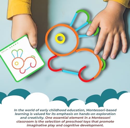 puzgic Stem Kids Toys for Creative Learning Building Educational Resources Kids Toy for Preschool and Kindergarten 3 4 5 6 Years Old Boys and Girls Brain Teaser Smart Sticks Montessori Toys - Image 2