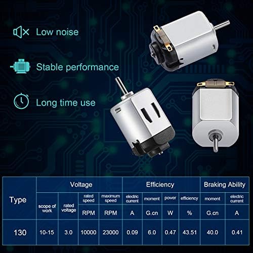 Mudder 20 Pcs Mini Electric Motor Dc 1.5-3V 23000rpm Cars Toys - Image 2