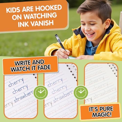 Magic Grooved Writing Practice, Tiny Thinkers Reusable Indented Handwriting Practice for Kids 3-5, Your Little Explorer Motor Magic Happy Writer System Children Set Age 6-8 for Preschool Kindergarten - Image 3