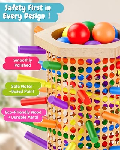 Montessori Board Game for Kids 3-8, Quick-Setup Wooden Educational Toy - Image 4