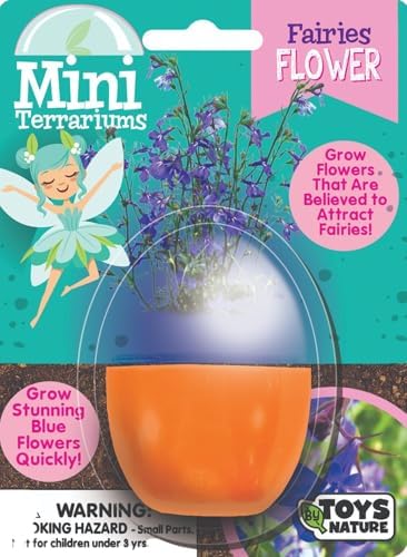 Toys By Nature Mini Terrarium Flowering Bundle, 100% USA Made Complete Starter Kit Includes 2 Each of Lobelia, Dixie Belle Hibiscus, Rose of Sharon, Easy to Grow Planting Seeds Just Add Water - Image 5