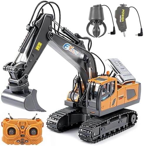 3-in-1 Remote Control Excavator Toy for Boys 3-5 4-7 6-8 9 10 12 Years Old by Unknown