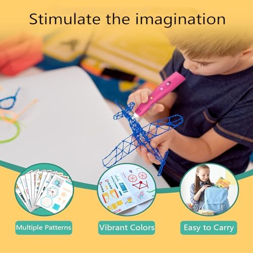 3D Printer Drawing Molds Paper Stencils for 3D Printing Pen,Reusable Graffiti Template,3D Pen Paper Stencils,42 Sheets 65 Patterns with PVC Transparent Board.(Large) - Image 5