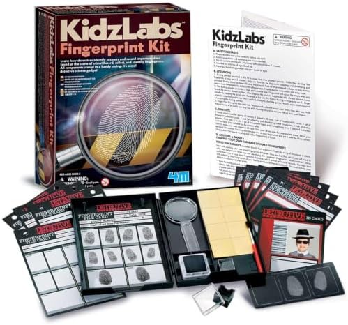 4M Toysmith, Kidzlabs Finger Print Kit, Dectective Science Kit , For Boys & Girls Ages 8+ by 4M