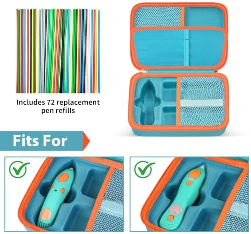 casmilee 3D Pen Case with 72 Refills for 3Doodler Start+ 2023/2024 - Image 2
