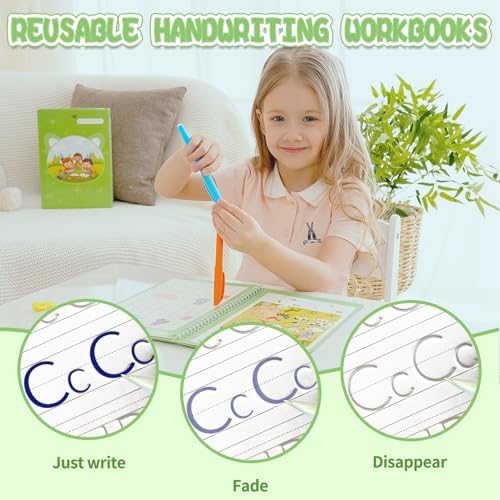 Reusable Grooved Handwriting Workbooks,Magic Copybook,Magic Writing Practice copy books, to help children improve their handwriting ink Practice Age 3-8 ​Calligraphy for kids(Character edition) - Image 6
