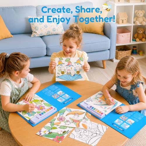 JoyCat Paint with Water Coloring Books for Toddlers (Bugs & Blossoms) - Image 3