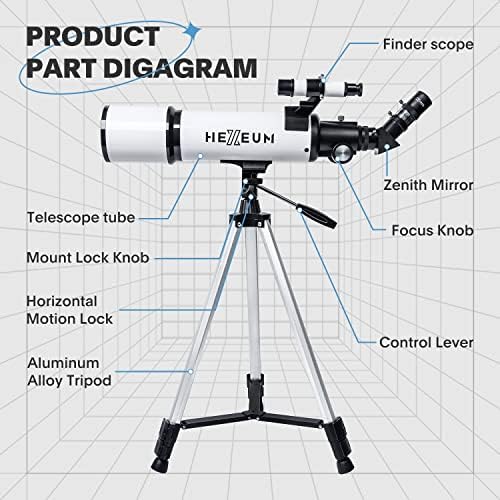 Koolpte Telescope for Adults, 80mm/600mm AZ Refractor for Beginners - Image 5
