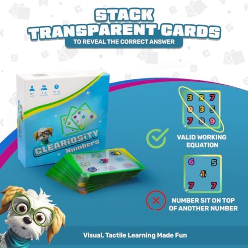 Numbers: Stack Transparent Cards to Create 3-Number Equations! - Image 5
