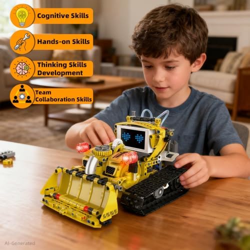 5 in 1 Robot Building Set with RC & APP for Boys Kids Ages 8-14 - Image 5