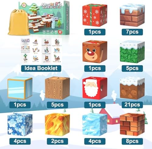 Magnetic Blocks Kids Toys for Boys and Girls 3-5 5-7 Year Old, STEM Magnet Building Cubes for Toddler, Sensory Montessori Educational Toy for Children Development and Creativity - Image 6