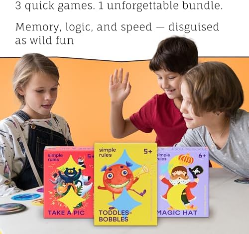 Fun Card Games Bundle for Kids 5+ | 3 Games Included | Fun Educational Card Games | Help to Train Memory, Imagination and Creativity | Recommended by Teachers | 2-6 Players | 45 min Playtime - Image 2