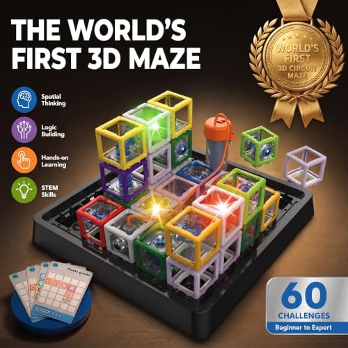 2026 New 3D Light-Up Circuit Maze, STEM Kit for Kids Ages 8-14 - Image 2