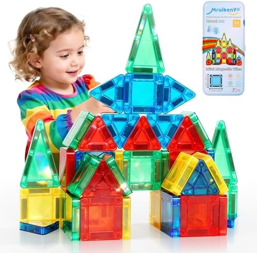 Mruikeny Mini Magnetic Tiles Travel Toddler Toys by Mruikeny