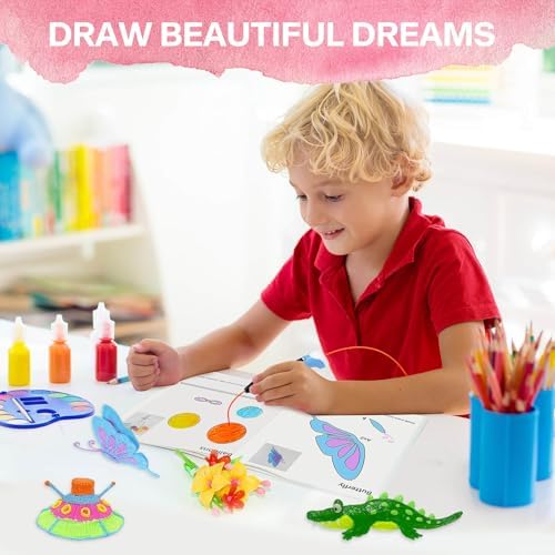 Dayker 3D Pen Printing Drawing Book, 40 Patterns Painting Graffiti Template - Image 5