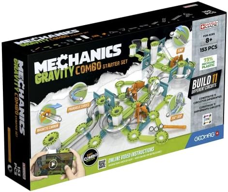 Geomag Gravity Classic Mechanics Magnetic Toys for Kids Ages 8+, 153pc Educational STEM Magnets for Kids - Swiss-Made Magnetic Blocks, Tiles and Building Toys from 100% Recycled Plastic - Image 4