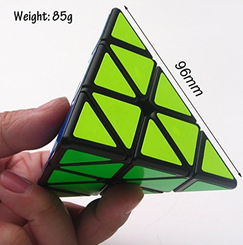 TANCH QIYI Pyramid Speed Cube 3X3 Triangle Magic Cube Puzzle Toy (Black) - Image 4