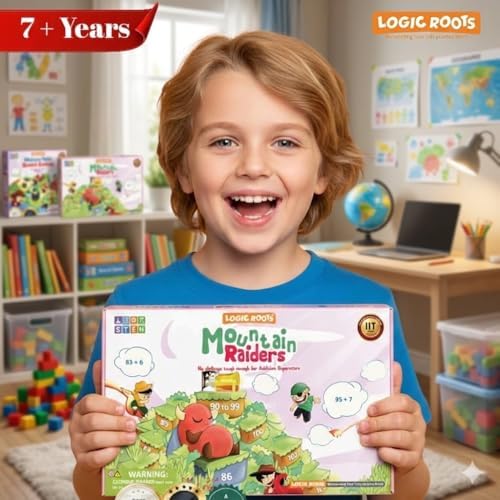 Addition Game - Fun Math Board Game for 7-9 Year Olds, Easy Start STEM Toy with Addition of 2 & 3 Digit Numbers (Moutain Raiders) - Image 2