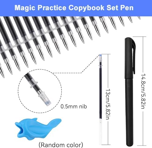 AALGO 30Pcs Magic Pens & Refills for Magic Grooved Writing Practice Workbooks,Disappearing Ink Pen for Handwriting Book,Magic Groove Pen for Cursive Handwriting Workbook or Tracing Books 3-5 - Image 2