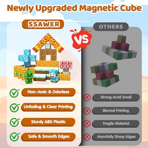 Magnetic Blocks, 100PCS Toys Building Cube Birthday Gifts for Kids - Image 4