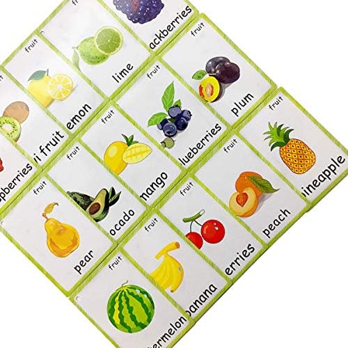 Set of Fruits Flash Cards for Toddlers(21 pc) | Kids Learning Flashcard & Montessori Pocket Cards Toys | Perfect for Pre-K Decor Background Wall Stickers, Teacher/Autism Therapists Tools - Image 7