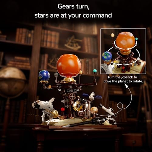 Spinning Solar System Space Building Sets, Compatible with Lego Space, Rotatable Planet Toys for Kids with 8 Planets 1 Sun& Rocket Sets, Solar System for Boys & Girls 8+ Years Old, 672 PCS - Image 3