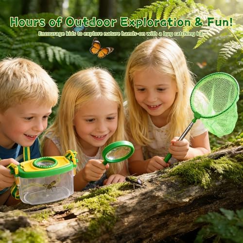 Duckura Kids Gardening Set, Kids Wheelbarrow Tools and Bug Catcher Kit - Image 4