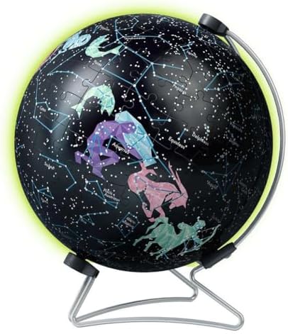 Ravensburger Puzzle-Ball Starglobe with Glow-in-the-Dark Edition: 180 Piece 3D Jigsaw Puzzle for Kids 11544 - Easy Click Technology Means Pieces Fit Together Perfectly - Image 2