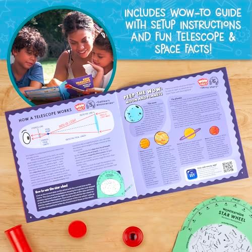 Wow in the World Kids’ Telescope & Astronomy Kit, 25x & 50x Magnification, Adjustable 48” Tripod, Includes Star Wheel & Companion Audio Content, Intro to Astronomy for Ages 6+ by Thames & Kosmos - Image 5