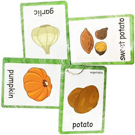 Set of Vegetables Flash Cards for Toddlers(20 pc) | Kids Learning Flashcard & Montessori Pocket Cards Toys | Perfect for Pre-K Decor Background Wall Stickers, Teacher/Autism Therapists Tools - Image 6