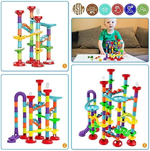 Blacka Marble Run Set Maze Race Building Blocks Marbles for Kids Ages 4 5 6 7 8 9 10+ Girls Boys Toys STEM Educational Birthday Gift Festival Present,A880,Large - Image 3