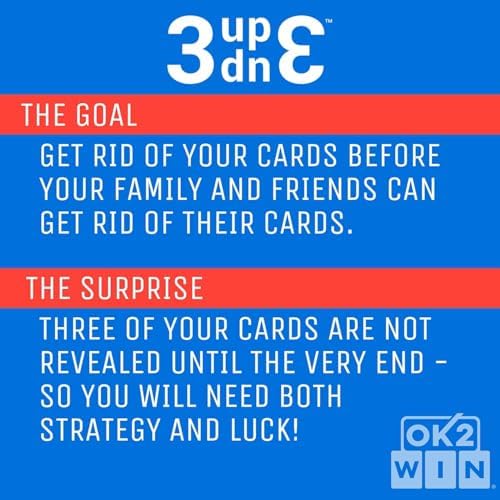 Ok2Win 3UP 3DOWN Card Game - Fast-Paced Easy-to-Learn Family Fun for Ages 7+ - Image 6