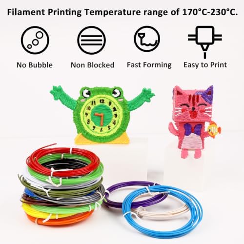 3D Pen Filament 160 Feet, 16 Colors, Each Color 10 Feet, 250 Stencils eBooks - 3D Printer Pen Refill PLA 1.75mm, Compatible with MYNT3D, SCRIB3D, PIKA3D Super and Pro Pen - Image 6