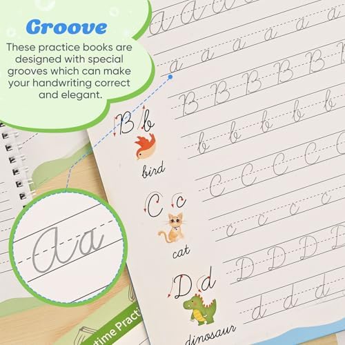 Grooved Cursive Handwriting Workbook for Beginners Kids Ages 8-12 | Cursive Writing Practice Book | Magic Ink Cursive Books with Riddles, Stories & Quotes | Handwriting Without Tears Cursive - Image 6