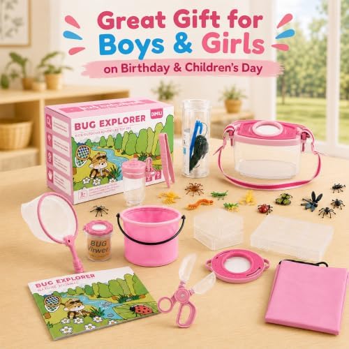 Bug Catcher for Kids Pink, Outdoor Toys Ages 4-14, Bug Exploration Playset - Image 6