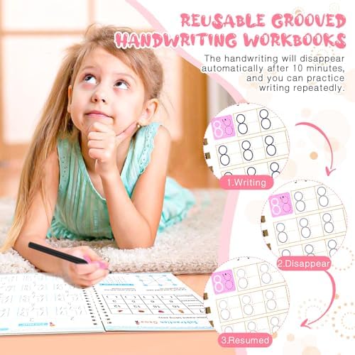 Magic Grooved Reusable Writing Books, Tracing Workbook for Kids Ages 3‑5 - Image 5