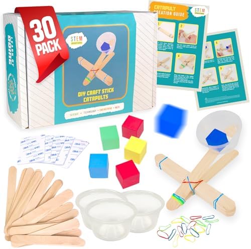 Catapult Kit for Kids, 30-Pack - Bulk STEM Kit for Classrooms, Ages 8+ by STEMInventions
