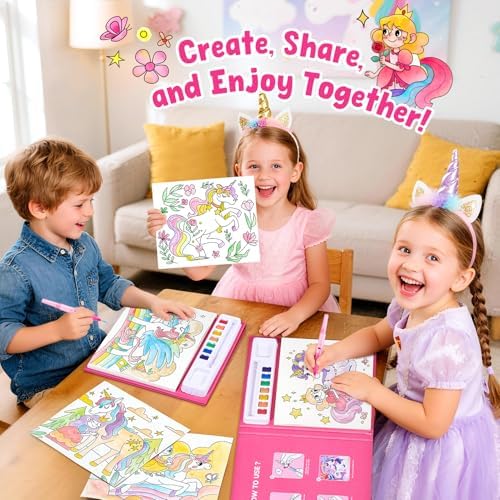 JoyCat Paint with Water Coloring Books for Toddlers (Magical Pony) - Image 5