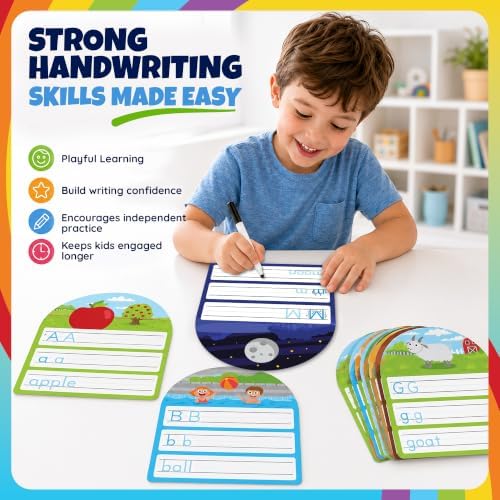Sproutbrite 13 Pack 8.6"x10" CVC Flash Cards Word Writing Cards - Image 2