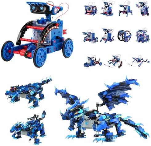 Bundle - 2 Items: Sillbird Solar Robot Toys & Robot Building Kit with Remote Control, Christmas Stem Gifts for Kids Boys Ages 8-12, DIY Science Educational Robotic Toys by Sillbird