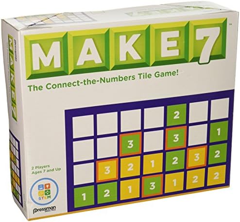 Make 7 - The Connect-The-Numbers Tile Game by Pressman Multi Color, 5" by Pressman