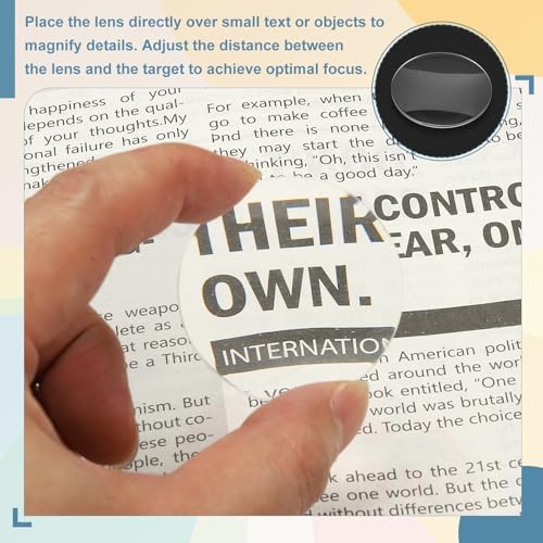 PATIKIL 10 Pack Biconvex Lens, 50mm Dia. 180mm Focal Length Spherical Optical Lenses Magnifier Paperweight Acrylic Double Convex for DIY Office Desk Home Science Experiment Telescope - Image 4