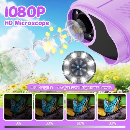 1000X Handheld Digital Microscope for Kids (Purple) - Image 3
