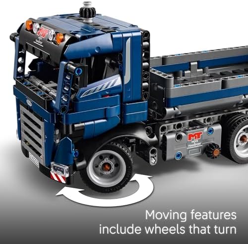 LEGO Technic Tipping Dump Truck Toy - Construction Truck Building Toy for Kids, Boys and Girls, Ages 9+ - Gift for Birthdays - W/Realistic Features - 42203 - Image 3