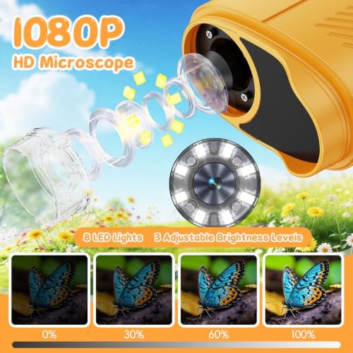 1000X Handheld Digital Microscope for Kids (Yellow) - Image 3