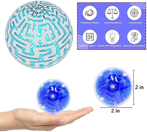 100PCS Brain Teaser Puzzle Ball Fidget Toys Bulk, Mini 3D Maze Balls Puzzles Games Party Favors for Kids 4-8 8-12,Classroom Prizes Stocking Stuffers for Boy Girl Gifts Easter Carnival Birthday Goodie - Image 4